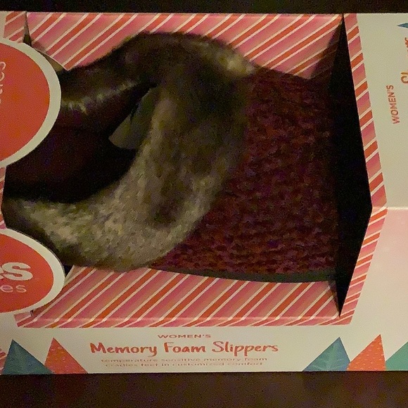 Totes Toasties Women's Memory Foam Chenille Slippers Medium 7-8, Color Henna - Picture 2 of 6